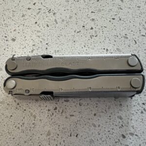 Stainless Steel Leatherman Blast in its closed position