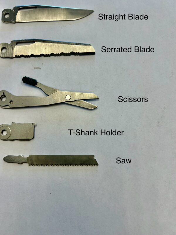 Leatherman Surge Blade, Serrated Blade, Scissors, T-Shank Holder and Saw